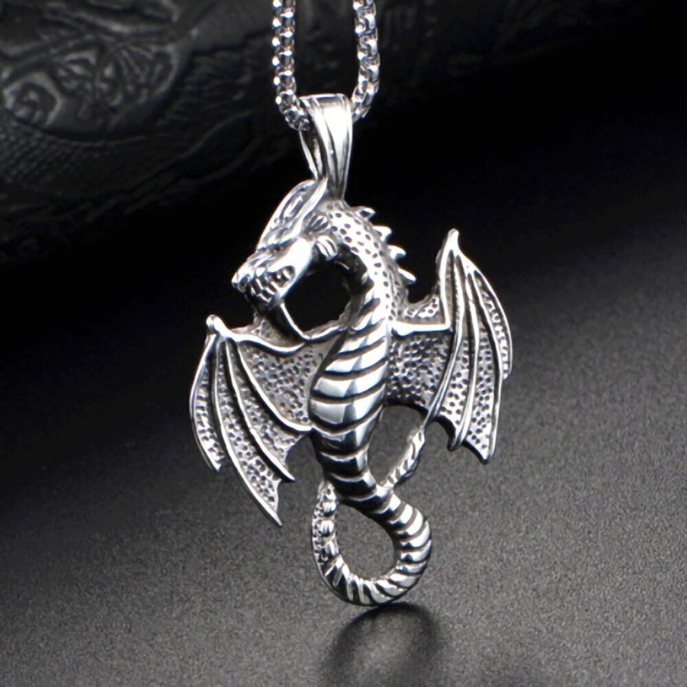 Fashion Flying Dragon Necklace for Men, BL55590014